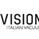 Logo di iVision Italian Vacuum con scritta nera e dettaglio arancione.