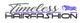 Logo van "Timeless Hairfashion" met silhouet van haar in paarse lijnen, modern en stijlvol.