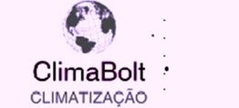 Logo da ClimaBolt com imagem de globo terrestre e texto "CLIMATIZAÇÃO" abaixo. Fundo claro.