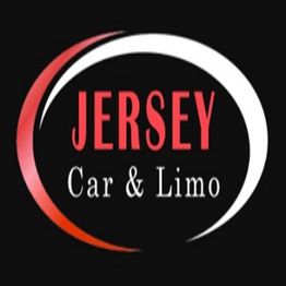Logo reading "Jersey Car & Limo" with a red and white swoosh on a black background.