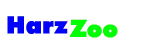 Logo mit blauem "Harz" und grünem "Zoo" auf weißem Hintergrund.
