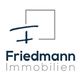 Logo von Friedmann Immobilien mit stilisiertem Gebäude und Schriftzug.