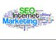 Word cloud with large words: Marketing, Internet, SEO. Smaller words: Google, online, business.