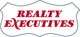 Logo of Realty Executives with red text on a shield-shaped white background.