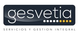 Logo de Gesvetia con texto: "Servicios y Gestión Integral" en fondo oscuro.