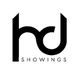 Black "hd Showings" logo on white background.