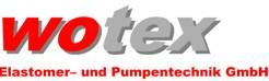 Logo von Wotex Elastomer- und Pumpentechnik GmbH mit rotem und grauem Schriftzug.