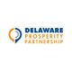 Logo of Delaware Prosperity Partnership with a circular abstract symbol on the left.