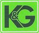 Grünes Logo mit den Buchstaben K & G in einem schwarzen Blockstil.