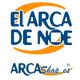 Logotipo de "El Arca de Noé" con el texto "Arcashop.es" y diseño en azul y naranja.