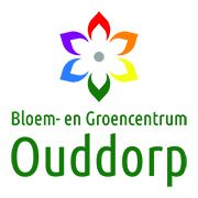 Logo van Bloem- en Groencentrum Ouddorp met kleurrijke bloemvorm.