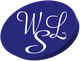 Blaues Oval mit weißen Buchstaben "WSL" in geschwungener Schrift.
