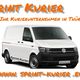 Weißer Lieferwagen von Sprint Kurier mit Text: "Ihr Kurierunternehmen in Thüringen".