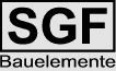 Logo mit der Aufschrift "SGF Bauelemente" in schwarzem Text auf weißem Hintergrund.