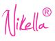 Schriftzug "Nikella" in pink mit eingetragenem Markenzeichen "R".
