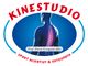 Logo di Kinestudio: silhouette di una schiena evidenziata con colonna vertebrale visibile.