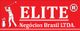 Logotipo vermelho com jogador de golfe e texto "ELITE Negócios Brasil LTDA".