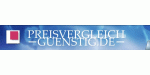 Banner mit Text "Preisvergleich Guenstige" auf blauem Hintergrund.