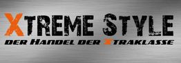 Text auf Metallhintergrund: "Xtreme Style - Der Handel der Xtraklasse", X in Orange.