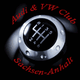 Schaltknauf mit Audi & VW Club Sachsen-Anhalt Schriftzug.
