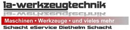 Logo von la-werkzeugtechnik mit dem Text: Maschinen, Werkzeuge und vieles mehr.