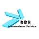 Logo mit blauem Design und Text "RBH Hausmeister Service".