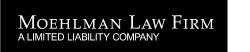 "Moehlman Law Firm logo with a black background."