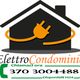 Logo ElettroCondominio: casa con spina arancione, numero di telefono e disponibilità H24.