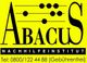 Gelbes Logo "Abacus Nachhilfeinstitut" mit schwarzem Abakus-Motiv und Telefonnummer: 0800/122 44 88.