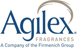 Logo of Agilex Fragrances, a Firmenich Group company, with a swoosh design above the name.