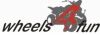 Logo mit rotem Motorrad und Text: "wheels 4 fun".