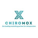 Logo of Chiromox, featuring a stylized "X" and tagline "the leading marketing partner for chiropractors."