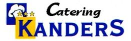 Logo von "Catering Kanders" mit Kochmütze und drei Sternen.
