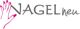 Logo mit Text "NAGEL neu" und gezeichneter Hand mit pink lackierten Nägeln links.