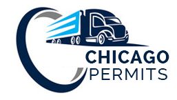 Logo of "Chicago Permits" featuring a truck inside a letter "C".