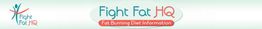 Logo with text "Fight Fat HQ" and "Fat Burning Diet Information" on a white background.