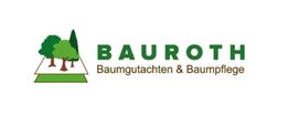 Logo mit Bäumen, Text: BAUROTH, Baumgutachten & Baumpflege.