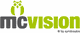 Logo mit grüner Eule und Schriftzug "mcVISION" in Grün und Grau.