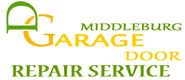 Middleburg Garage Door Repair Service logo with green and yellow text.