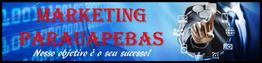 Banner com texto "Marketing Parauapebas" e "Nosso objetivo é o seu sucesso!" sobre fundo tecnológico.