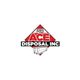 Logo of RB Ace Disposal Inc. featuring a red diamond and illustration of a dumpster.