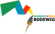 Buntes Origami und Pinsel, daneben der Schriftzug "RAUMGESTALTUNG" in Regenbogenfarben.