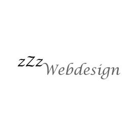 Text "zZz Webdesign" in schlichter, grauer Schrift auf weißem Hintergrund.