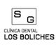Logotipo de la Clínica Dental Los Boliches con las iniciales SG en un cuadro superior.