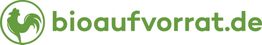 Grünes Logo mit Hahn und Schriftzug "bioaufvorrat.de".
