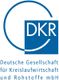 Logo der Deutschen Gesellschaft für Kreislaufwirtschaft und Rohstoffe mbH mit DKR-Monogramm.