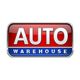 "Logo reading 'Auto Warehouse' in red and blue gradient on a shiny rectangular background."