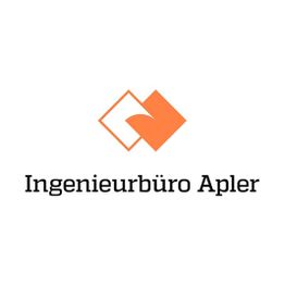 Logo des Ingenieurbüros Apler mit zwei orangefarbenen Rauten.