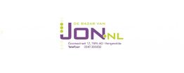 Logo van "De Bazar van JON.NL" met contactgegevens in Hengelo, Nederland.