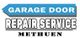 "Garage Door Repair Service Methuen logo with blue arrow design."